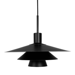 Czarna lampa wisząca Kay 40 - styl japandi