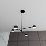 Czarna lampa wisząca Modus 4 - nowoczesna