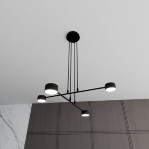 Czarna lampa wisząca Modus 4 - nowoczesna