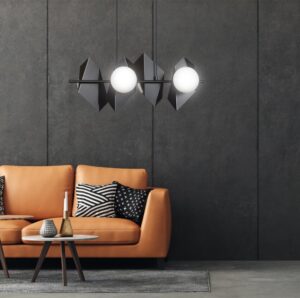 Czarna lampa wisząca Drifton 4 - nowoczesny design