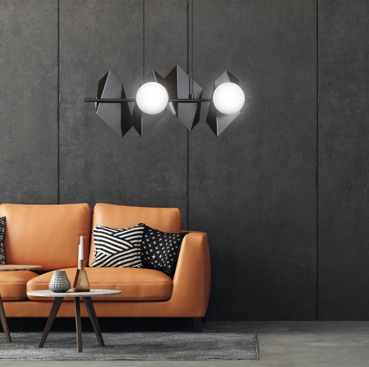 Czarna lampa wisząca do loftowego salonu Drifton 4