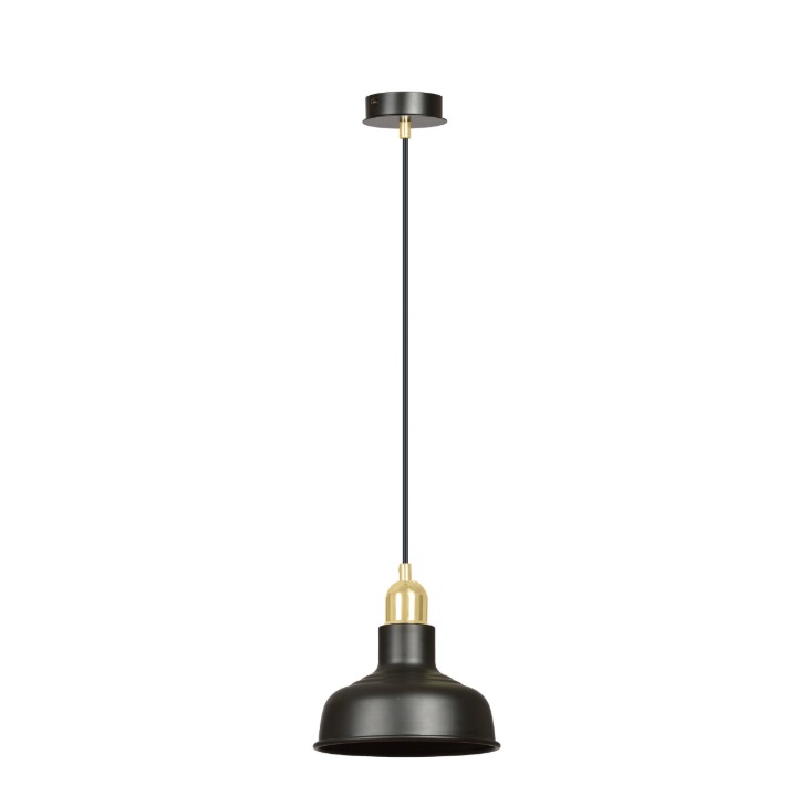 Czarna lampa wisząca nad wyspę kuchenną Ibor