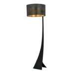 Czarno-złota lampa stojąca Estrella - nowoczesny design