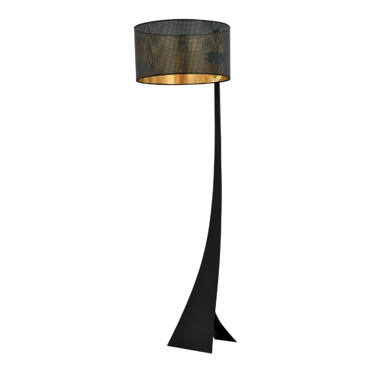 Czarno-złota lampa stojąca Estrella - nowoczesny design