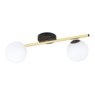 Czarno-złoty plafon do kuchni Splendi 2 - szklane kule