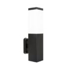 Czarny kinkiet elewacyjny Inox IP54 - kwadratowy