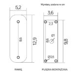 Czarny kinkiet elewacyjny Inox IP54 - mocowanie
