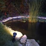 Czarny reflektorek dogruntowy Prit IP55 - do oczka wodnego