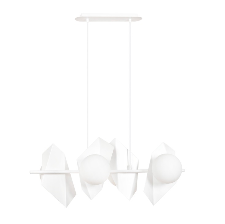Designerska lampa wisząca do jadalni Drifton 4 - biała