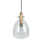 Drewniana lampa wisząca Bistro 30 - transparentna