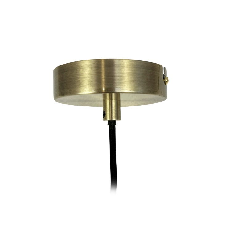 Drewniana lampa wisząca Bistro 30 - złota podsufitka