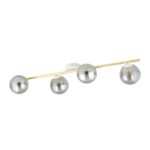 Elegancka lampa sufitowa Splendi 4 - złoto-szara