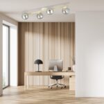 Elegancka lampa sufitowa do salonu Splendi 4 - złoto-szara
