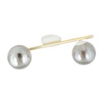 Elegancki plafon Splendi 2 - złoty z szarymi kulami