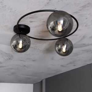Elegancki plafon do sypialni Sopra 3 - grafitowe kule