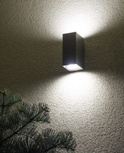 Geometryczny kinkiet zewnętrzny Mini II IP44 - góra-dół