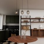 Grafitowa lampa wisząca Istar Premium 3 - stół w salonie