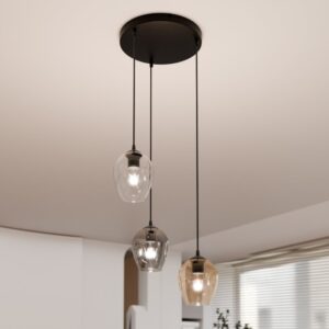 Kolorowa lampa nad stół Istar Premium Mix 3 - szklane klosze