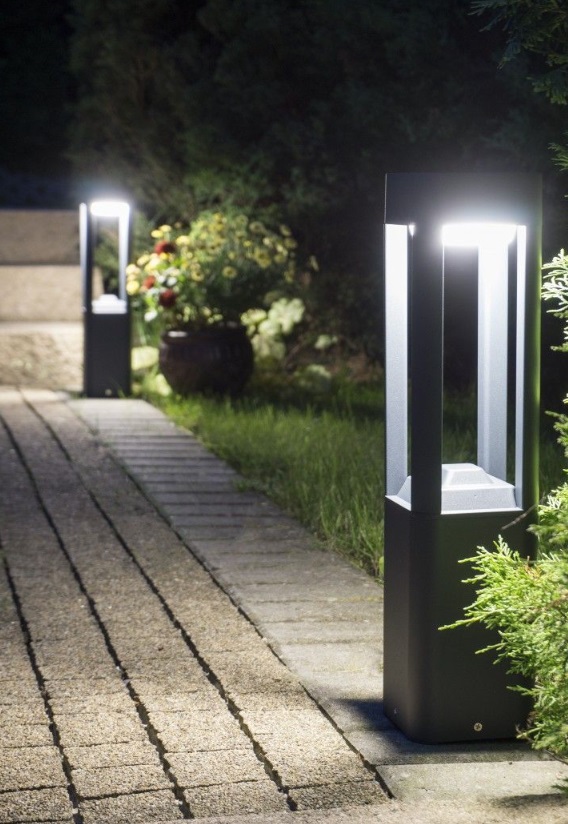 Kwadratowa lampa stojąca do chodnika Fan Kwadrat 50 IP54