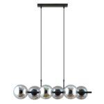 Lampa elegancka nad stół Rory 6 - dymione szkło