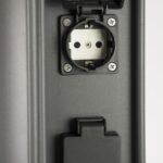 Lampa ogrodowa nowoczesna Elborn - 2 gniazdka IP44