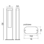 Lampa ogrodowa stojąca Evo LED 80 IP54 - wymiary