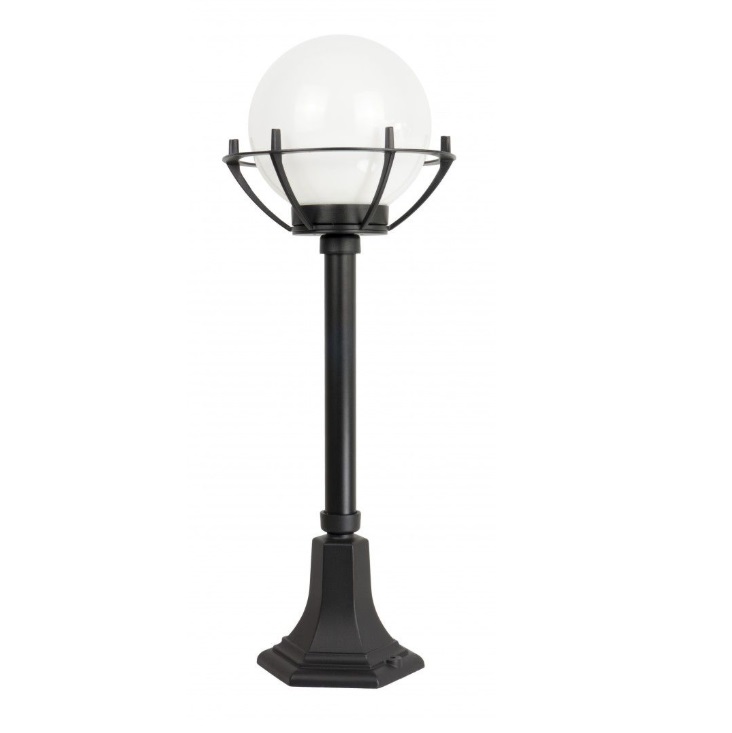 Lampa ogrodowa stojąca Kula z koszykiem IP43 - czarna