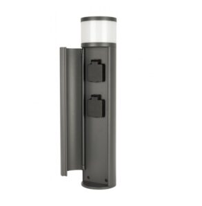 Lampa ogrodowa stojąca z gniazdkami Elborn IP54 - 2 tyczki IP44