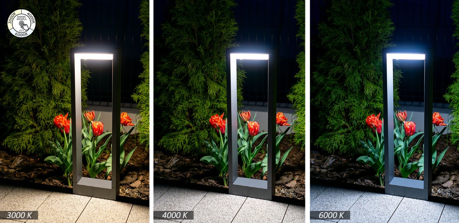 Lampa stojąca do ogrodu Form LED 50 - zmiana barwy światła