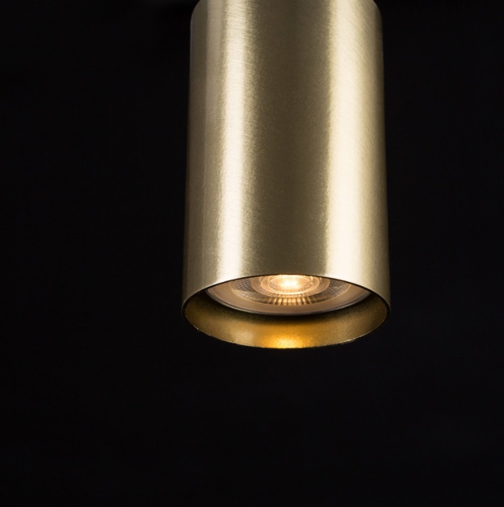 Lampa sufitowa Verno 4 - złoty reflektor