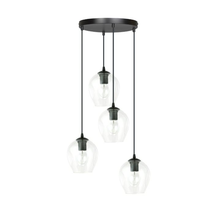 Lampa sufitowa wisząca Istar Premium 4 - transparentne klosze
