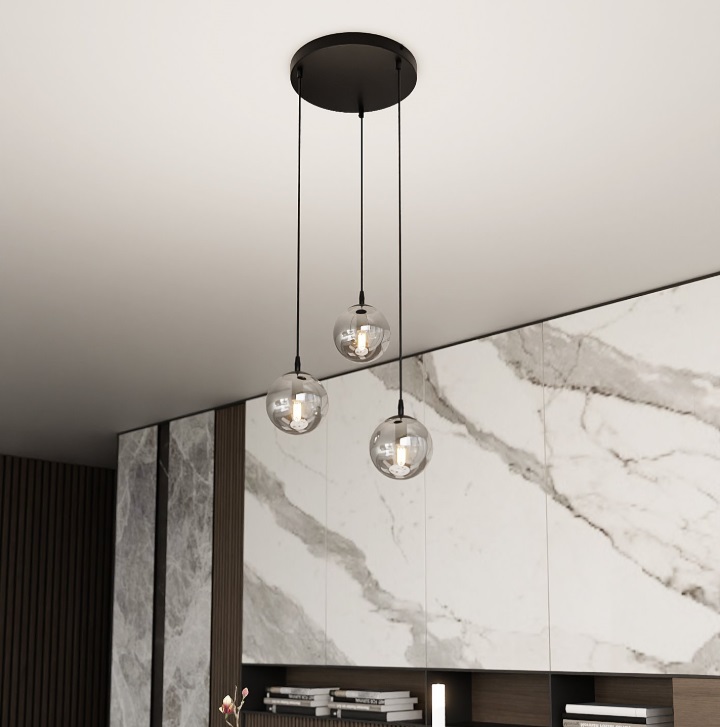 Lampa sufitowa wisząca do salonu Cosmo Premium 3 - kule