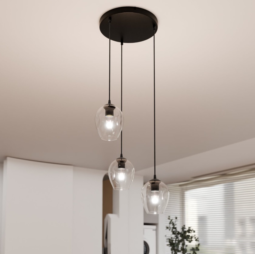 Lampa wisząca 3-punktowa Istar Premium 3 - transparentna