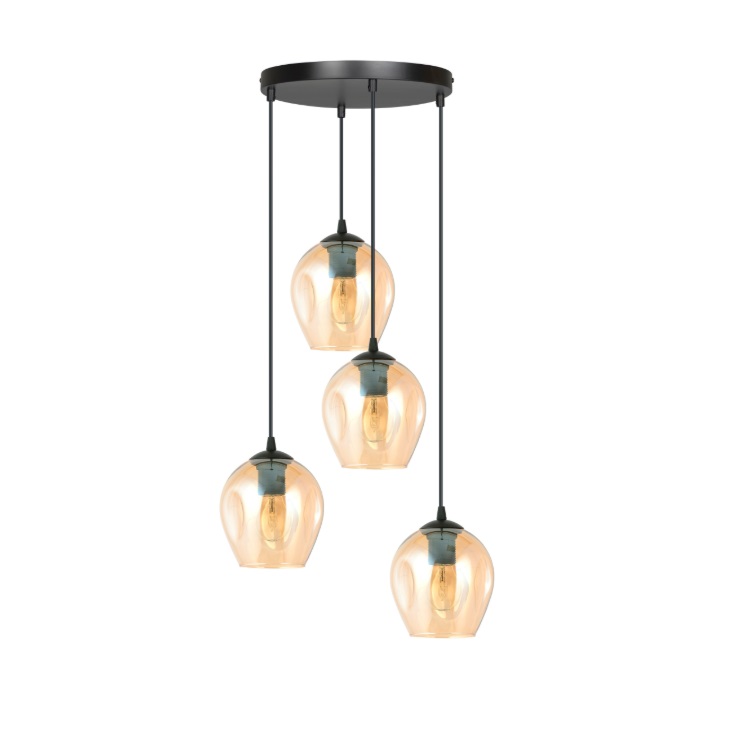 Lampa wisząca do salonu Istar Premium 4 - miodowa