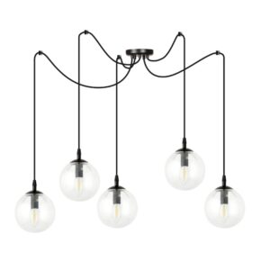 Lampa wisząca pająk Gigi 5 - bezbarwne kule