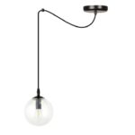 Lampa wisząca szklana Gigi - transparentna kula