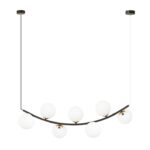 Lampa wisząca z kulami na podłużnym łuku Ritz - elegancka