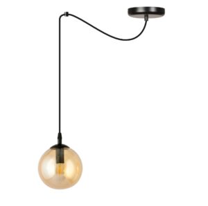 Miodowa lampa wisząca Gigi - szklana kula