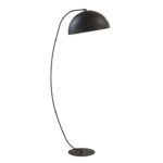 Nowoczesna lampa podłogowa Arcos - czarna kopuła na łuku