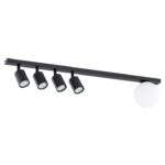 Nowoczesna lampa sufitowa Baster 5 - kula i 4 reflektory