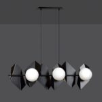 Nowoczesna lampa wisząca do salonu Drifton 6 - czarna