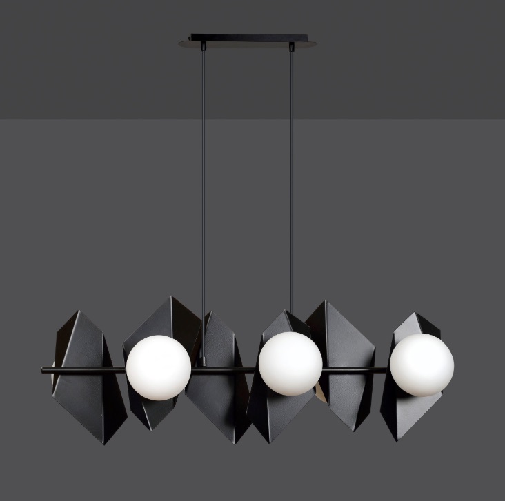 Nowoczesna lampa wisząca do salonu Drifton 6 - czarna