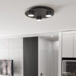 Nowoczesna okrągła lampa sufitowa Bolx 3 - aranżacja kuchni