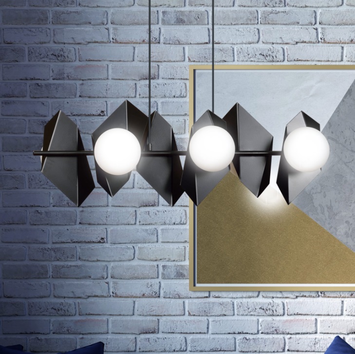 Ozdobna lampa wisząca do salonu Drifton 6 - czarna