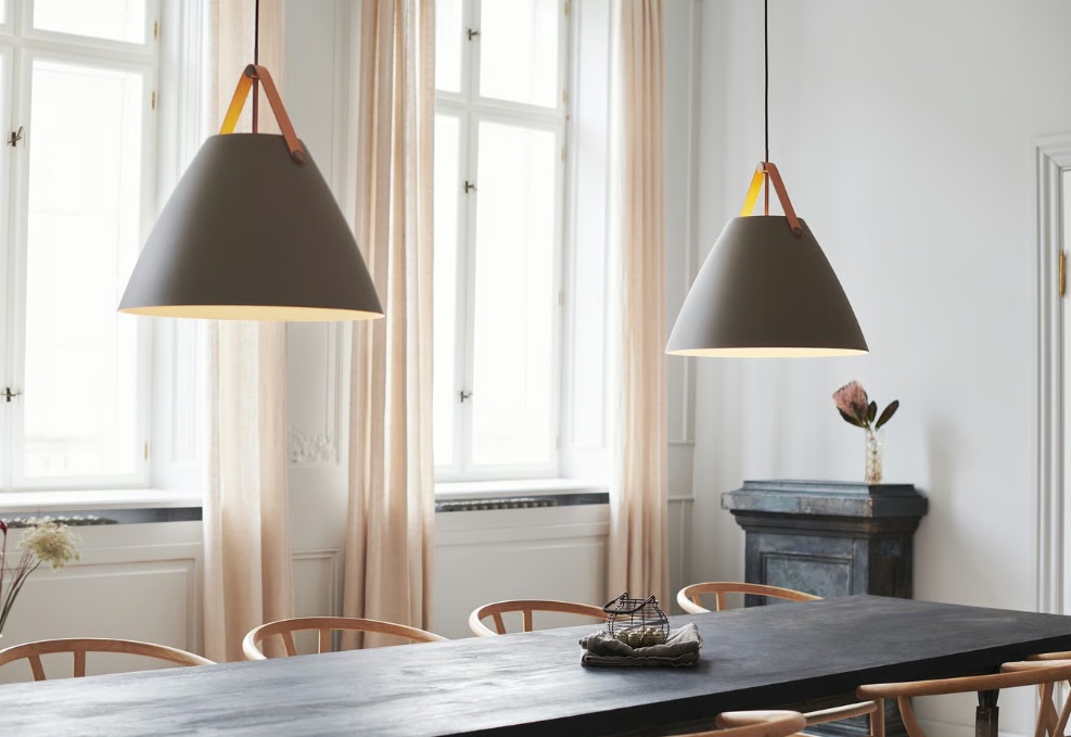 PROMO! Lampa wisząca do salonu Strap 48 - DFTP Nordlux - brązowa