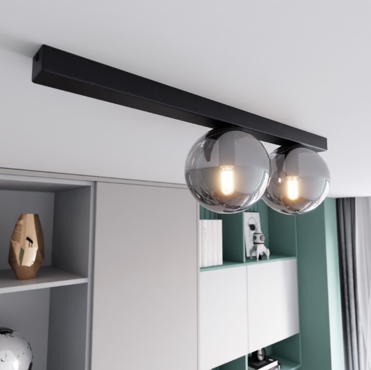 Plafon do pokoju Fit 2 - grafitowe kule