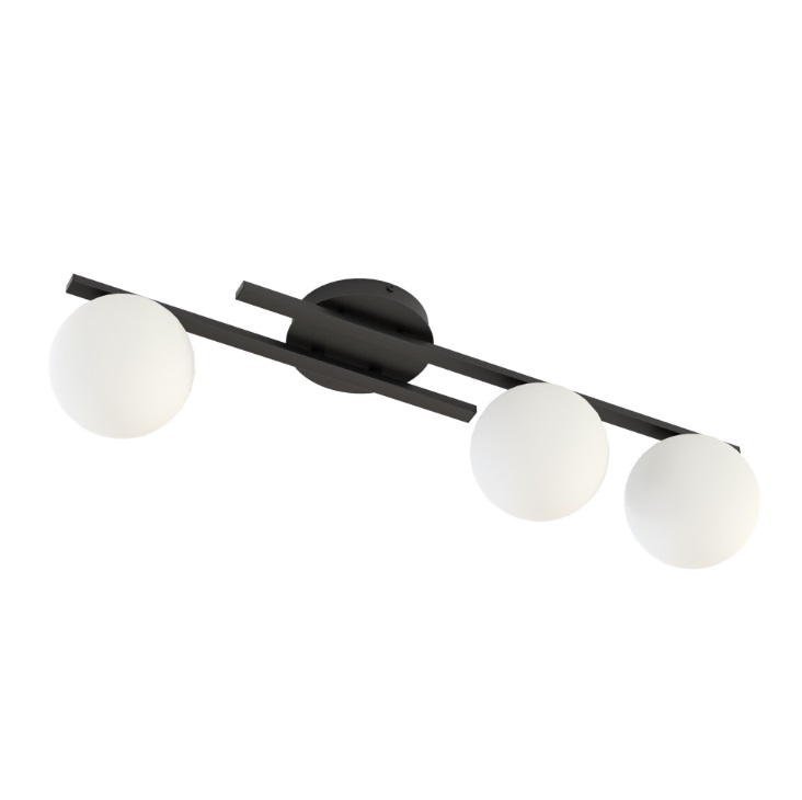 Podłużna lampa sufitowa Kairo 3 - czarna