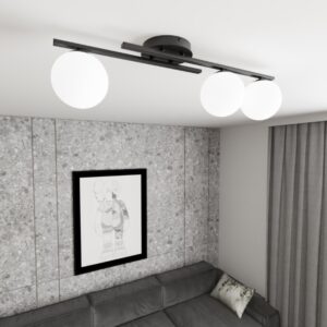 Podłużna lampa sufitowa do kuchni Kairo 3 - czarna