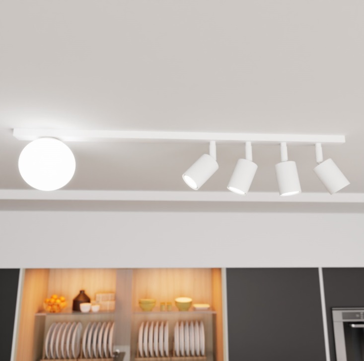 Podłużna lampa sufitowa do kuchni Baster 5