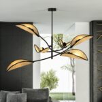Rattanowy żyrandol do salonu boho Lotus 6